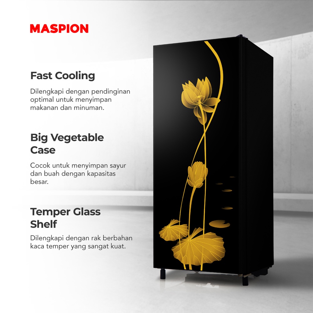 Maspion Kulkas Refrigerator Lemari ES 180 Liter URG-180 NTG-BG - Gambar 2