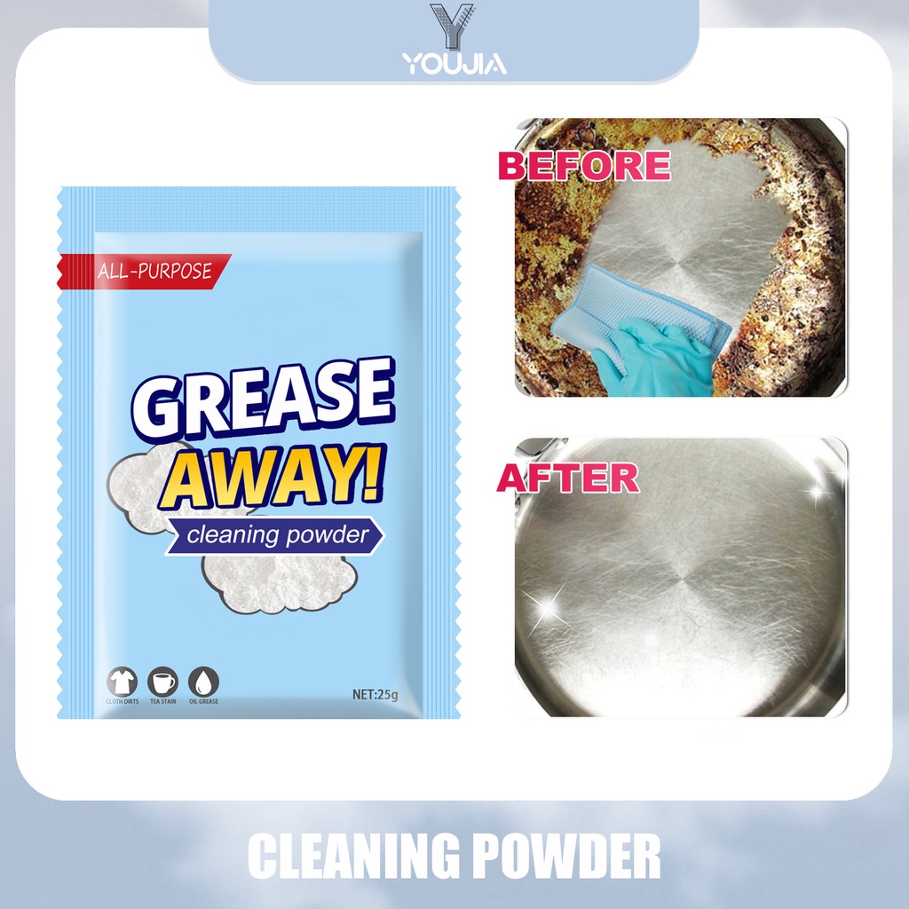 Jaysuing Grease Away Powder Household Cleaning Kitchen Remove Stains