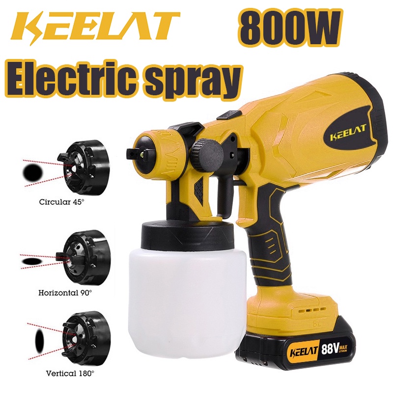 Electric Paint Spray System, 800 Ml, Handle Paint Gun, Wall Paint, HVLP Portable Paint Spray Gun, Adjustable Paint Flow, 650 W, 3 Nozzles, 3 Spray - View #7