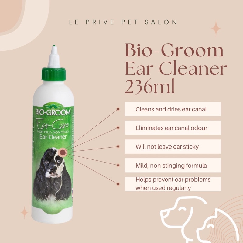[LPS] BioGroom 8oz 236ml Ear Care Ear Cleaner Ear Flushing Ear Infection For Dogs / Cats