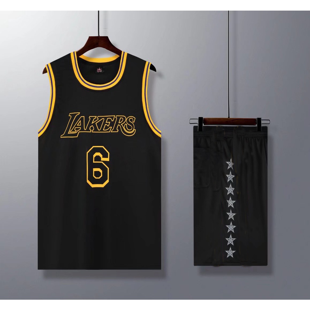 Kids Los Angeles Lakers LeBron James #6 Black Swingman Jersey