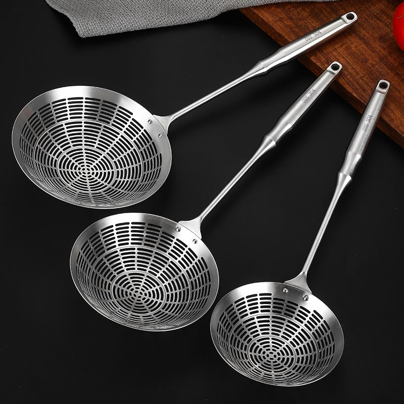 304 Stainless Steel Filter Spoon Mesh Sieve Noodle Spoon Grease ...