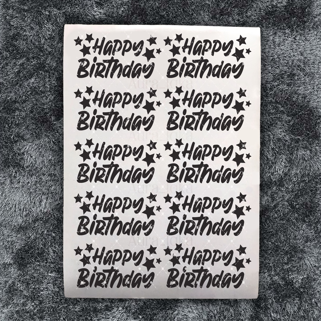Stiker Belon Happy Birthday 10pcs / Balloon Sticker MADE / ( Code: HB ...