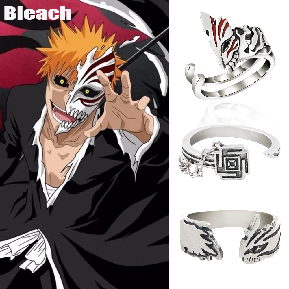 Anime BLEACH Kurosaki Ichigo Rings Cosplay Props Jewelry Accessory Unisex  Couple Lover Ring Adjustable Gift | Shopee Singapore