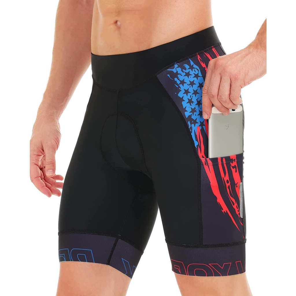 Men's Padded Cycling Shorts with 2 Pockets 20D Padding Cycling Pants