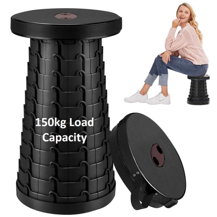 Sturdy Portable Telescopic Collapsible Foldable Stool - Lightweight ...