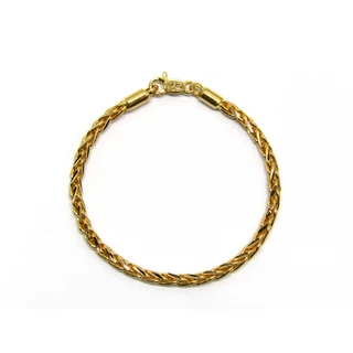 Poh Heng Jewellery 22K Gold Wheat Chain Bracelet [Price By Weight]