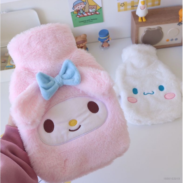 SSW Sanrio Melody Hot Compress Water Bag Stomach Warm Water Bag Lovely Cartoon Water Filling Bag