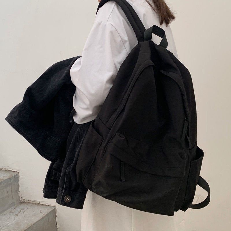 Unprinted Series Large-capacity Schoolbag Female Korean Version of ...