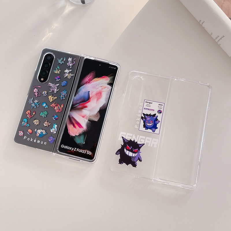 Painting Pokemon Collect Gengar Clear Hard Flip Phone Case For