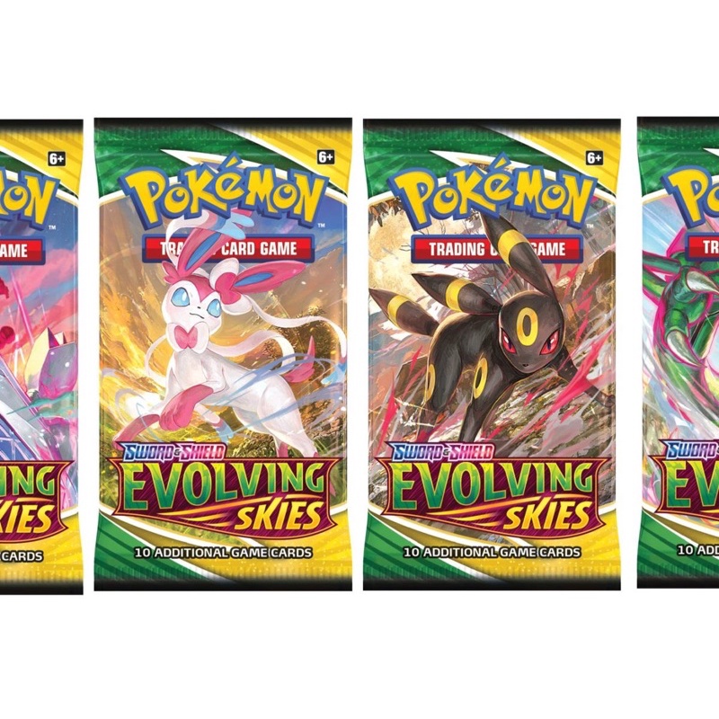 12+3 Packs Korean Pokemon TCG: Evolving Skies & Blue Sky Stream Booster  Packs (Factory Sealed)