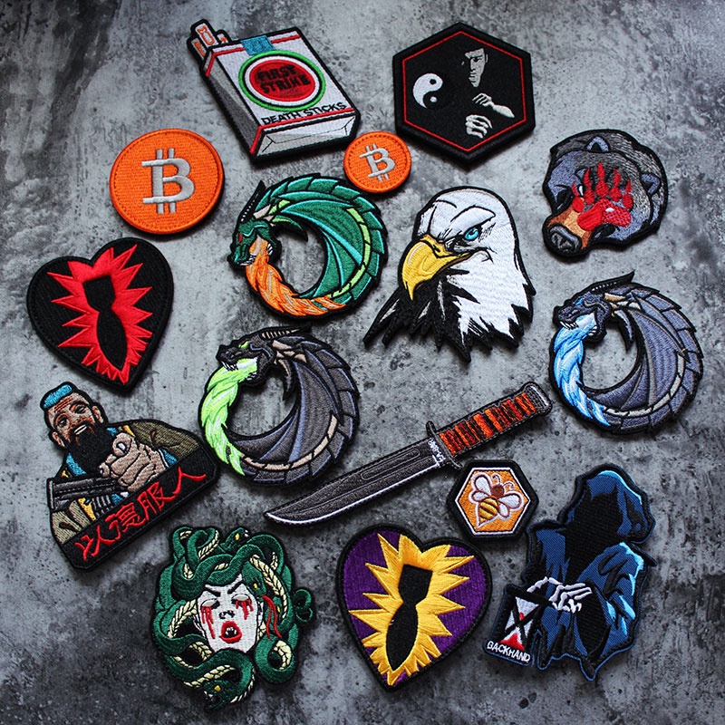 Tactical 3D Embroidered Badges Anime Armbands Personality Outdoor Morale  Backpack Custom Patches for Clothing Hook 