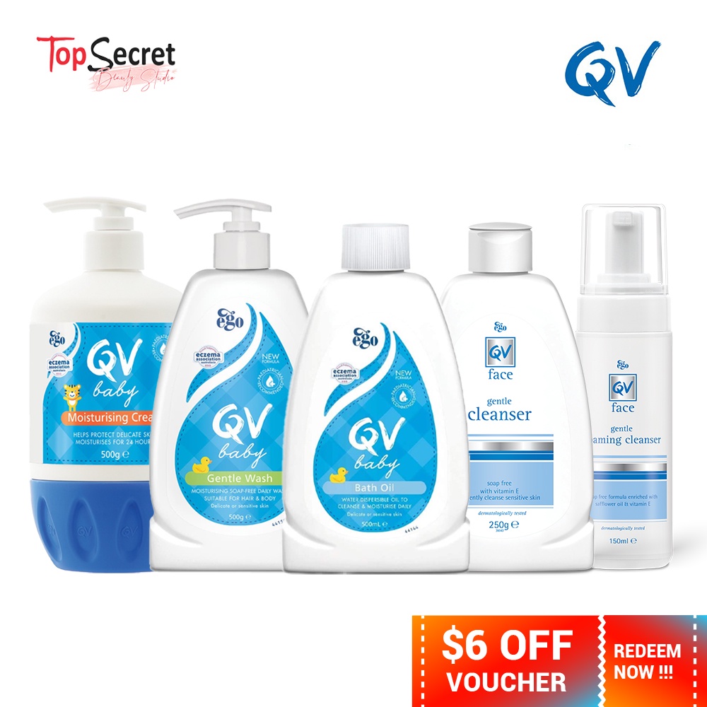 [QV Baby] Gentle Wash / Moisturising Cream / Barrier Cream / 2in1 Shampoo QV Face Gentle