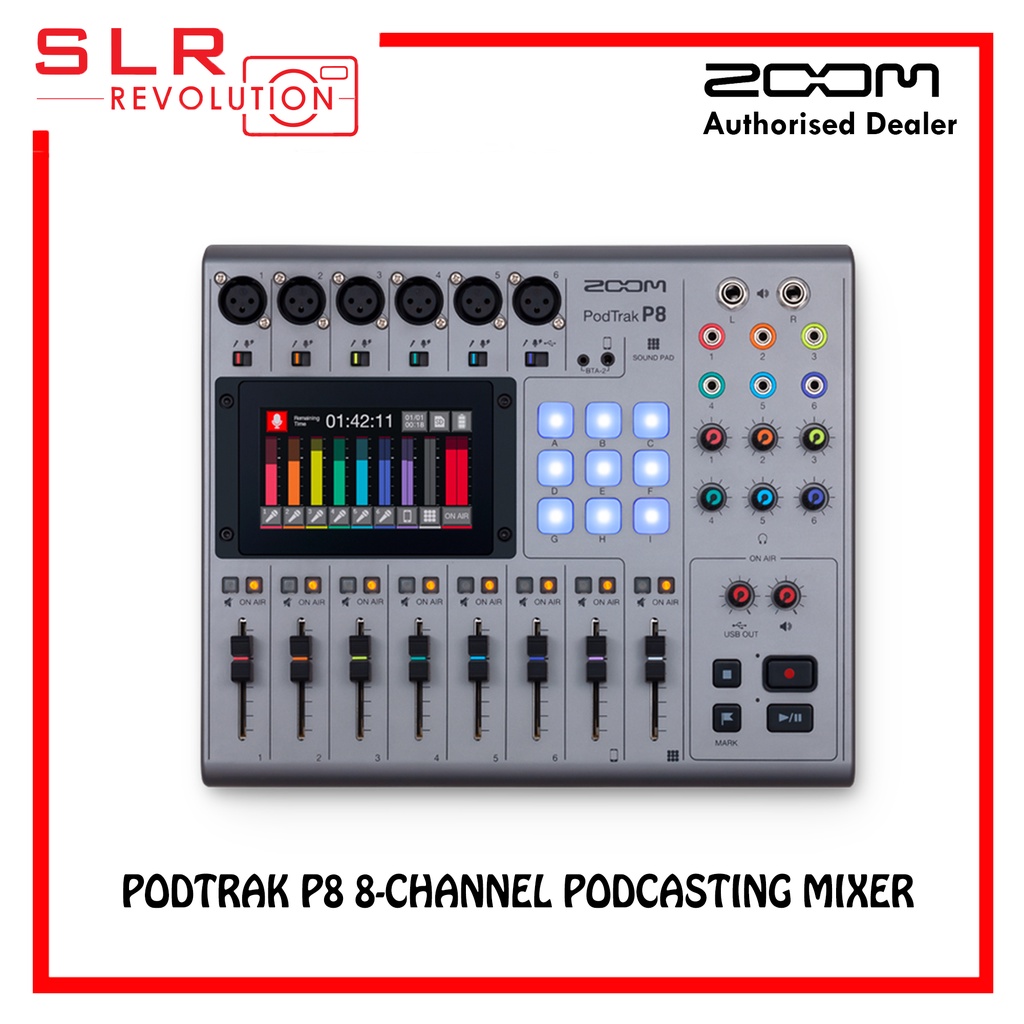 Zoom PodTrak P8 Portable Multitrack Podcast Recorder Shopee Singapore