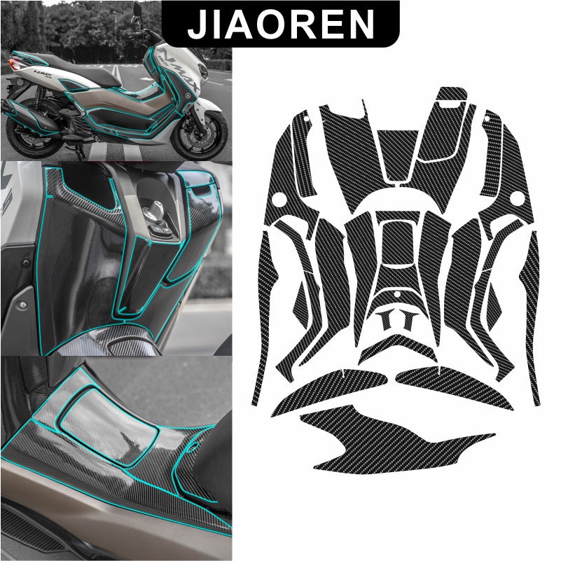 Carbon Fiber Sticker For Yamaha Nmax 155 Motorcycle Stickers Waterproof ...