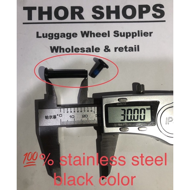Suitcase axle bolt black stainless steel screw axle rivet for suitcase ...