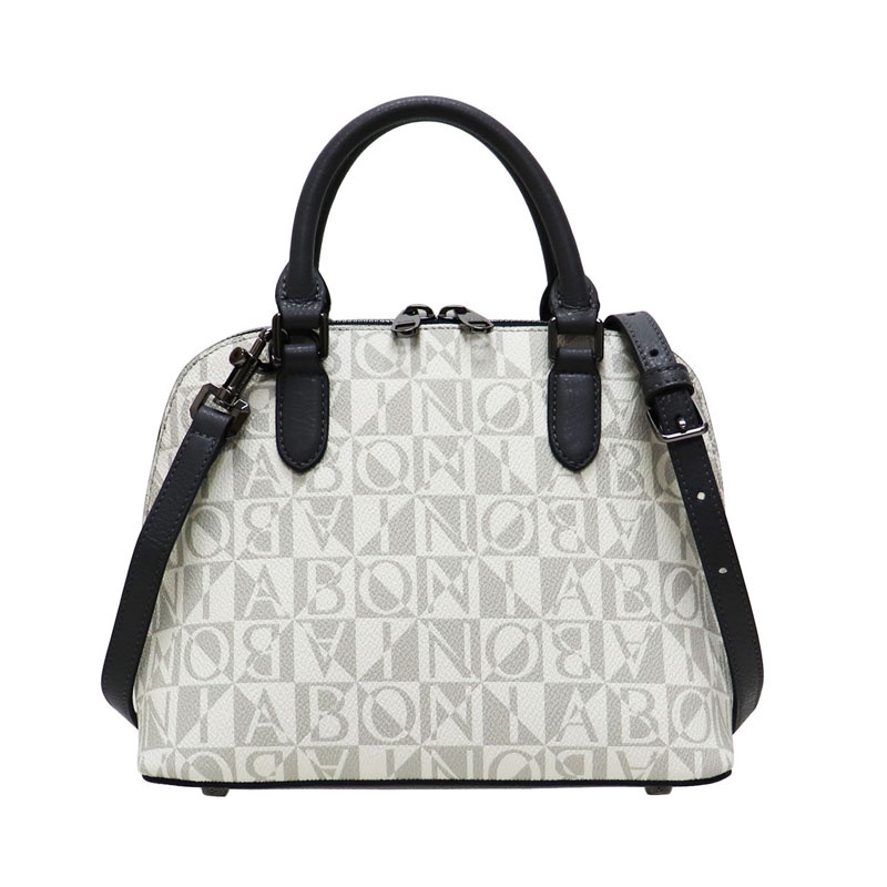 Bonia Monogram Tote Black & White Women's Bag Handbag 