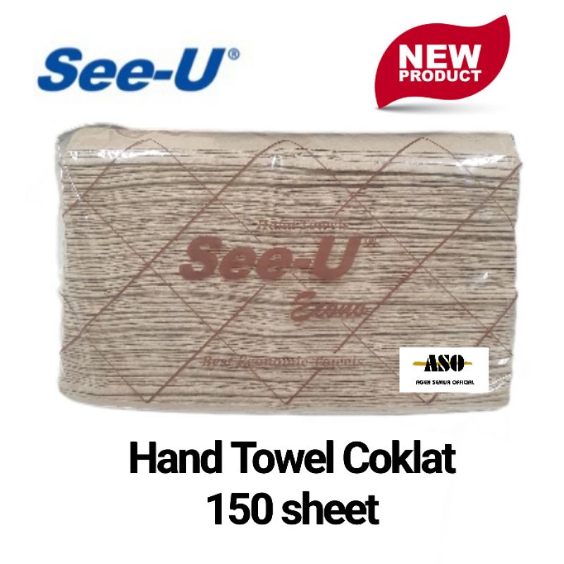 Tisu Tissue See-U HAND TOWEL ECONO cokelat 150 sheet NEW PROMO !!! - Gambar 2