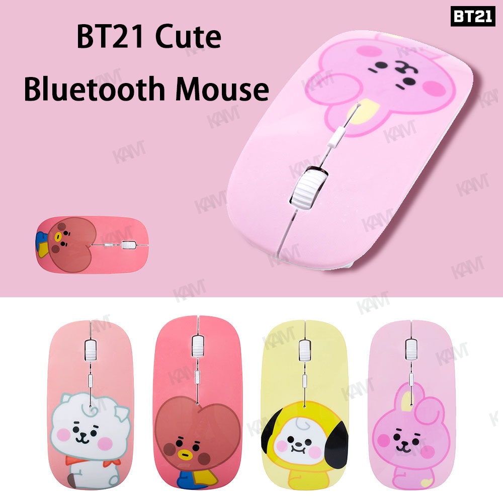 Kam BTS Mouse Wireless Bluetooth Mouse Cute BT21 Baby Series Home