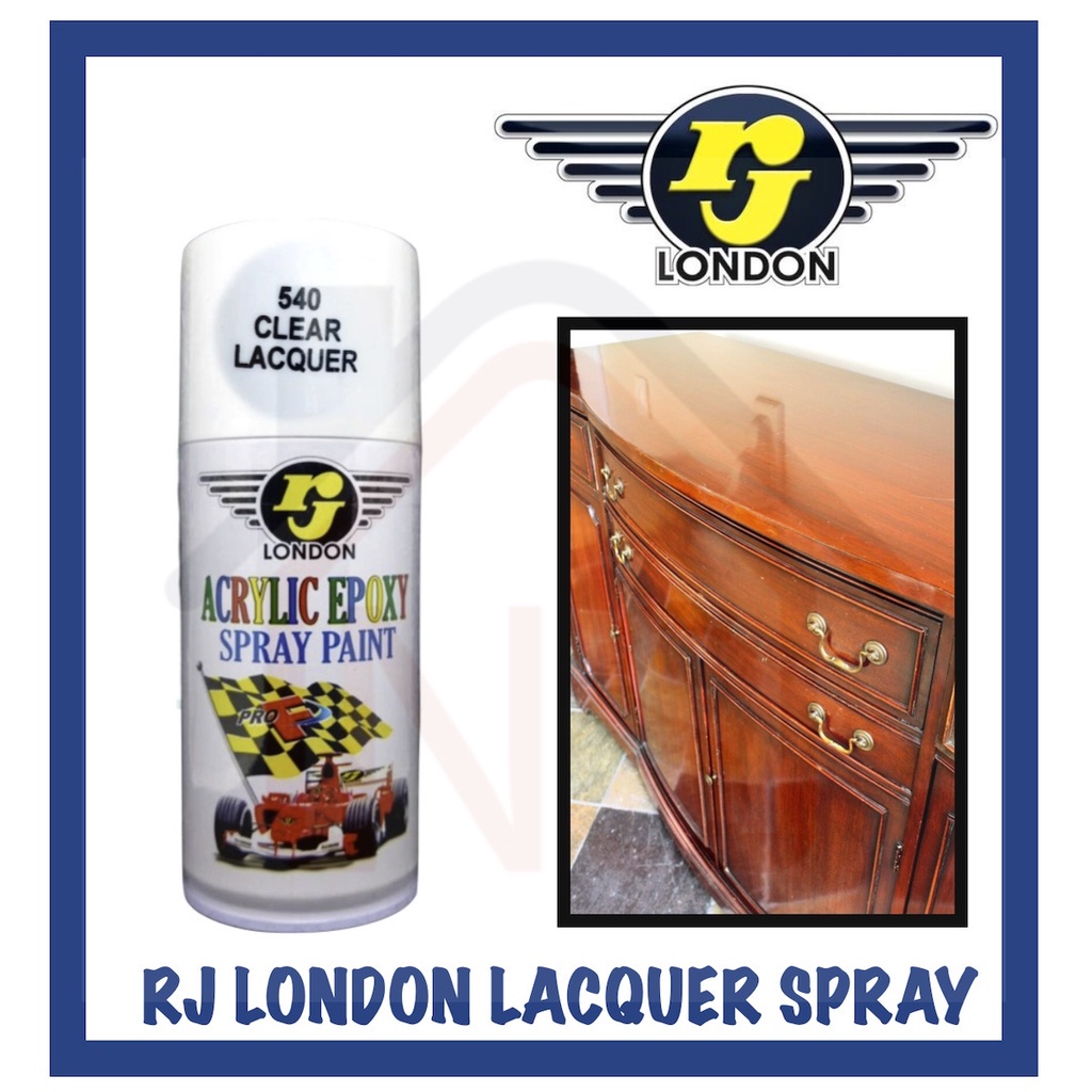 RJ LONDON Acrylic Epoxy Clear / Dull Lacquer Spray Paint 400cc Shopee Singapore