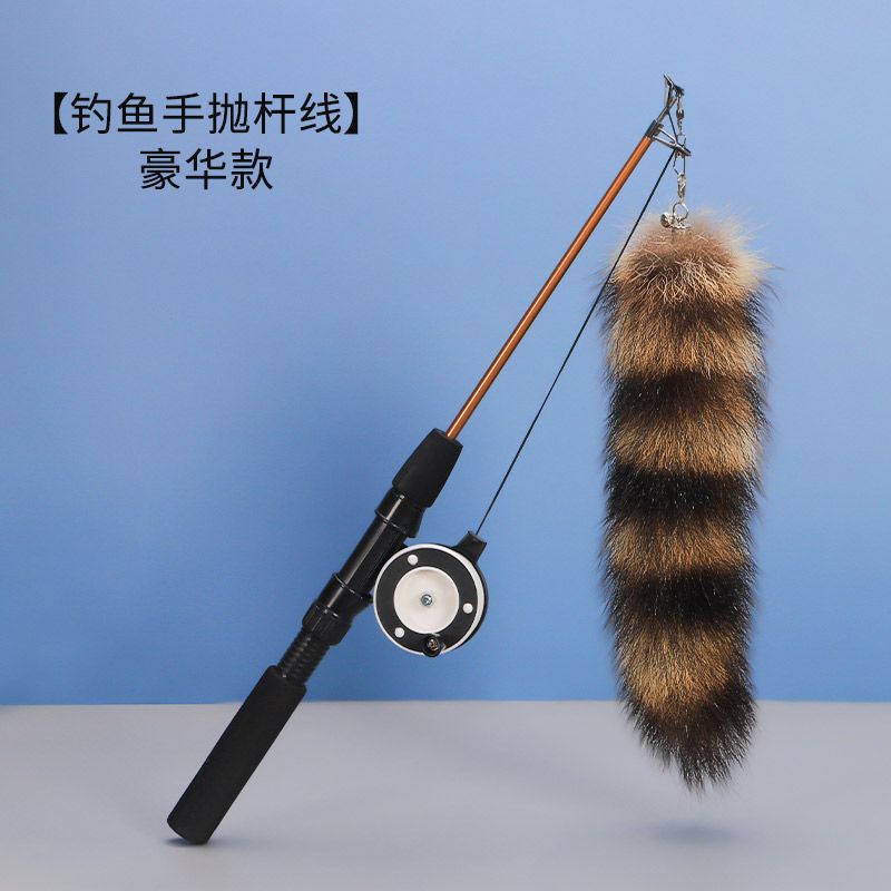 Funny Cat Stick Must Have For Fairy Cats Long Rod Toys Foxtail Feathers Bite Resistant B Shopee Singapore