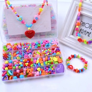 100pcs/Set Fashionable Candy Color Acrylic Heart Shape Star Circular Spacer  Beads DIY Beads For Kids Beaded Bracelet Necklace Jewelry Making Fun Beads