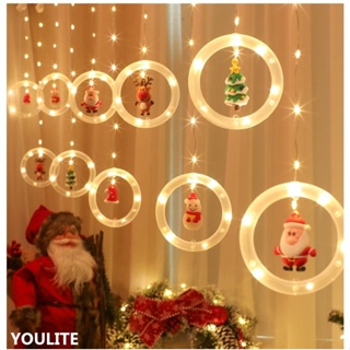 YOULITE 3m Christmas Led Lights - Window Curtain Lights for Christmas