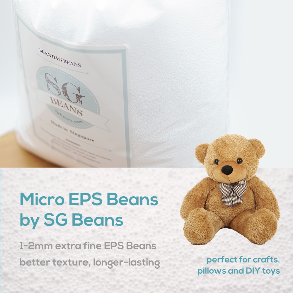 Micro EPS Bean Bag Beans 10L 150L Beanbag Refill Filling Stuffing Microbeads Made in SG Shopee Singapore