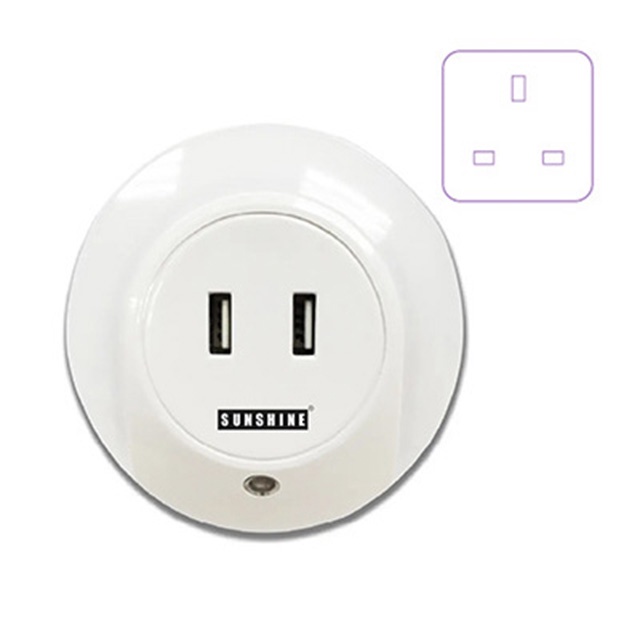 Sunshine Night Light With USB (3-Pin Plug In) | Shopee Singapore