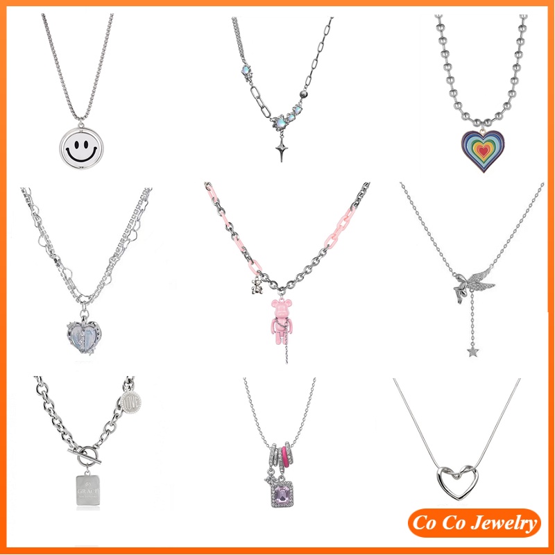 Korean Exquisite Pendant Necklace for Women Men Fashion Jewelry Accessories Gifts