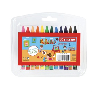12pcs Children Crayons Set For Kindergarten & Primary School Students,  Creative Cartoon Wax Crayon, 8/12/24-colors, For Painting, Drawing,  Doodling, Wax Pencil Stationery For Kids