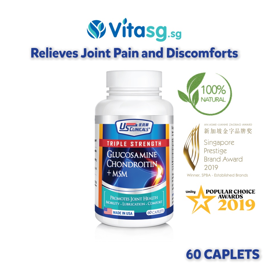US Clinicals Triple Strength Glucosamine Chondroitin + MSM Promote