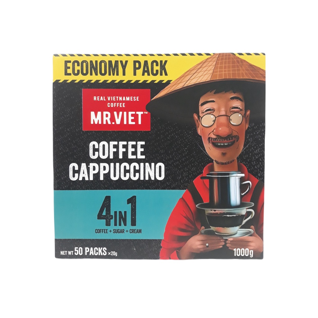 [Economical Large Box] Cappuccino 4in1 Instant Coffee, Milk Fat, Creamy