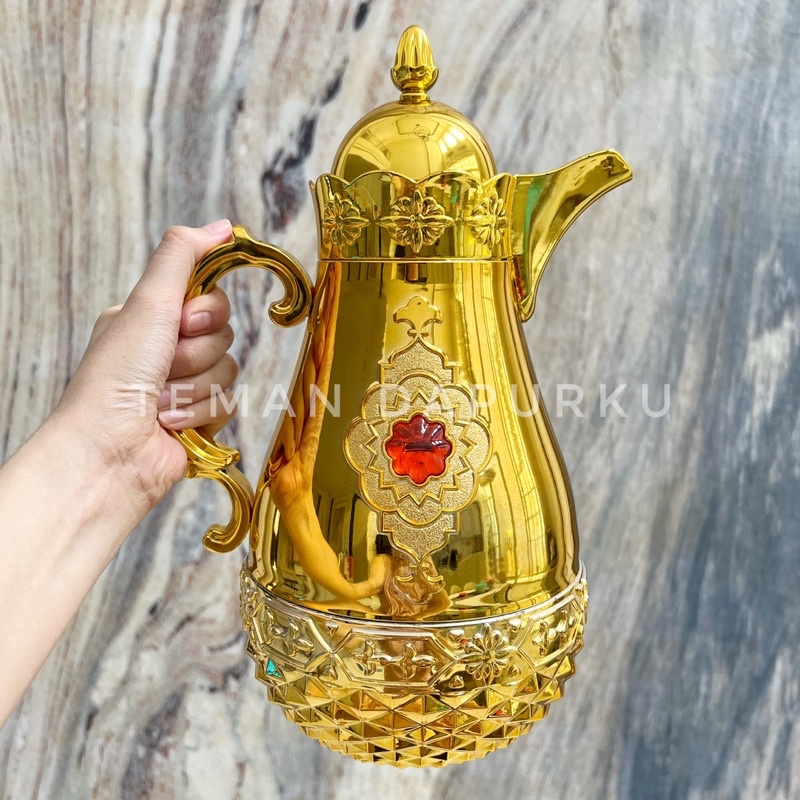 TERMOS Arabic Model zam zam Hajj Umrah Glass Teapot/1 liter Vacuum