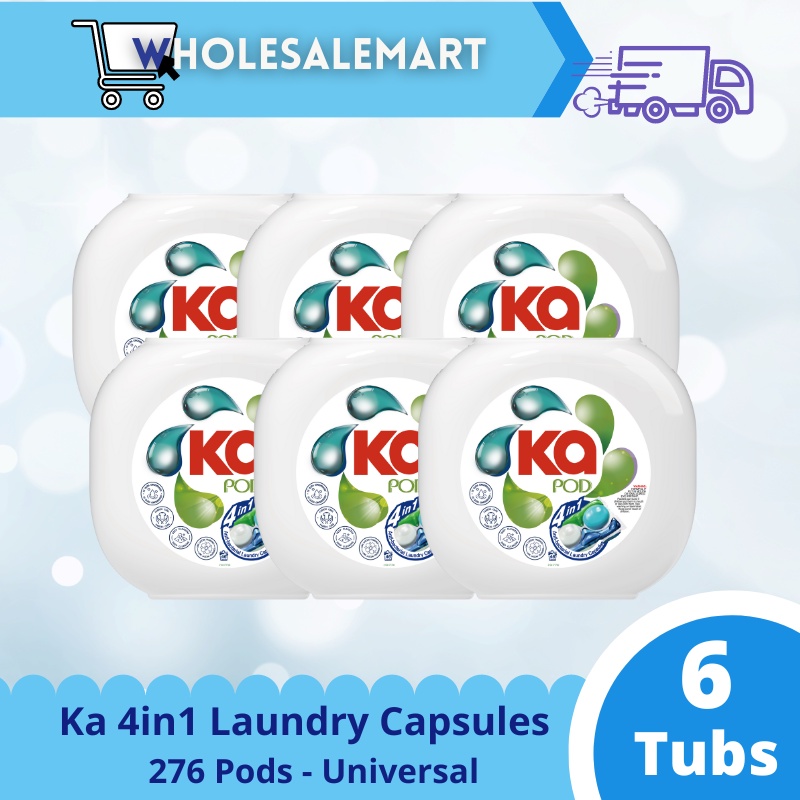 KA 4in1 Antibacterial Laundry Capsules 46pcs x 6 Tubs * Total 276pcs