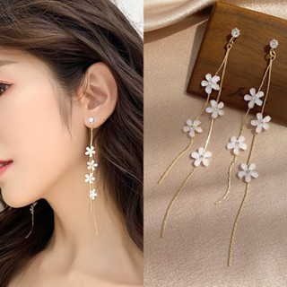 Fresh Gilded Anchor-shaped Gem Flowers Diamond Silver Needle Earrings Studs, Fashion Earrings