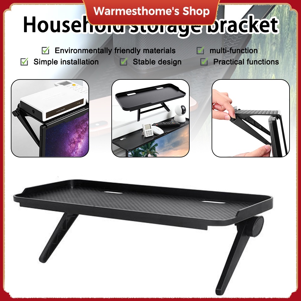 Adjustable TV Screen Top Storage Shelf Rack Holder Computer Monitor