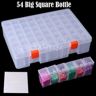 32/40/60 Square Bottle Transparent Bead Box Organizer Box Diamond