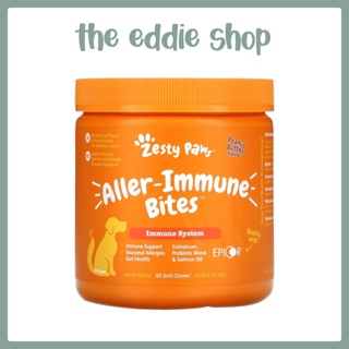 Zesty Paws, Aller-Immune Bites for Dogs, All Ages, Peanut Butter Flavour,  90 Soft Chews