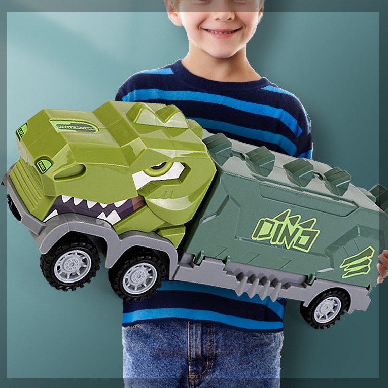 Large Dinosaur Fire Truck Engineering Vehicle Kids Birthday Gift Toy Car