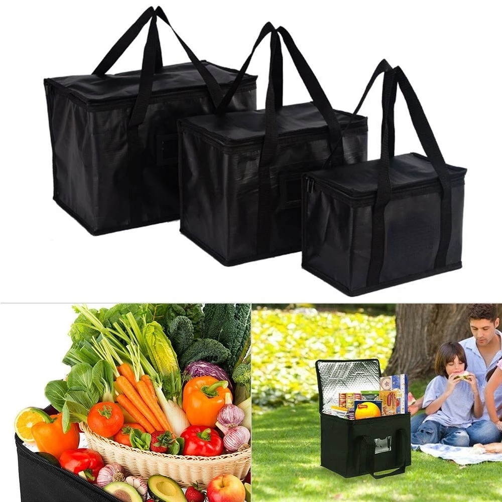 Large Capacity Reusable Food Shopping Bag Aluminum Foil Insulation Beer