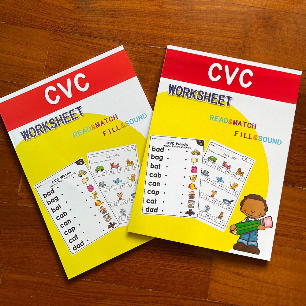 CVC Words Phonics Workbook and Posters Card Language Arts Skills Charts ...