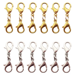 30Pcs White lobster swivel clasps key ring, Lobster Clasp,Swivel Clasp  Connector for Keychains and Accessories, 33 x 12mm
