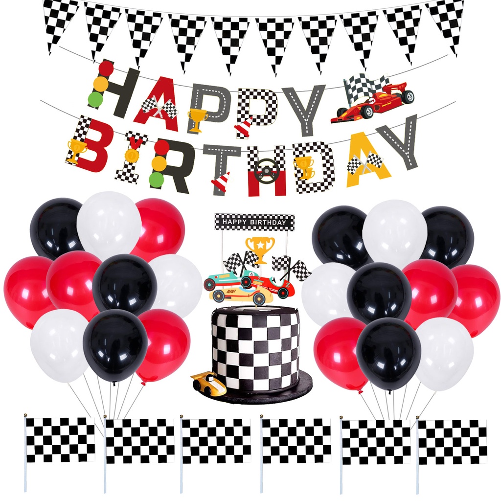 CHEEREVEAL Race Car Birthday Party Decorations, Car Theme Party