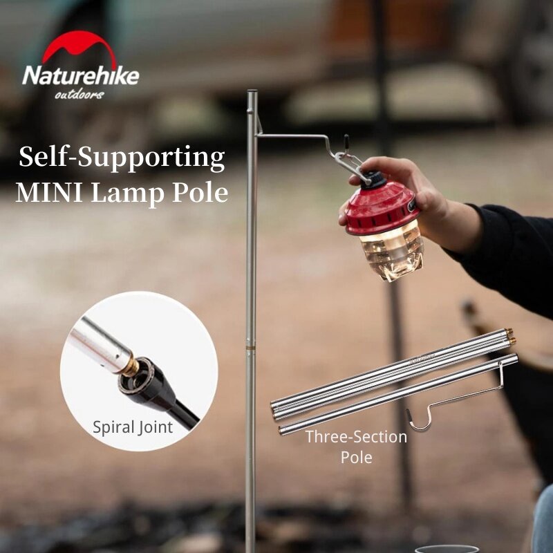 Naturehike Light Pole Camping Table Folding Lamp Pole Ultralight ...