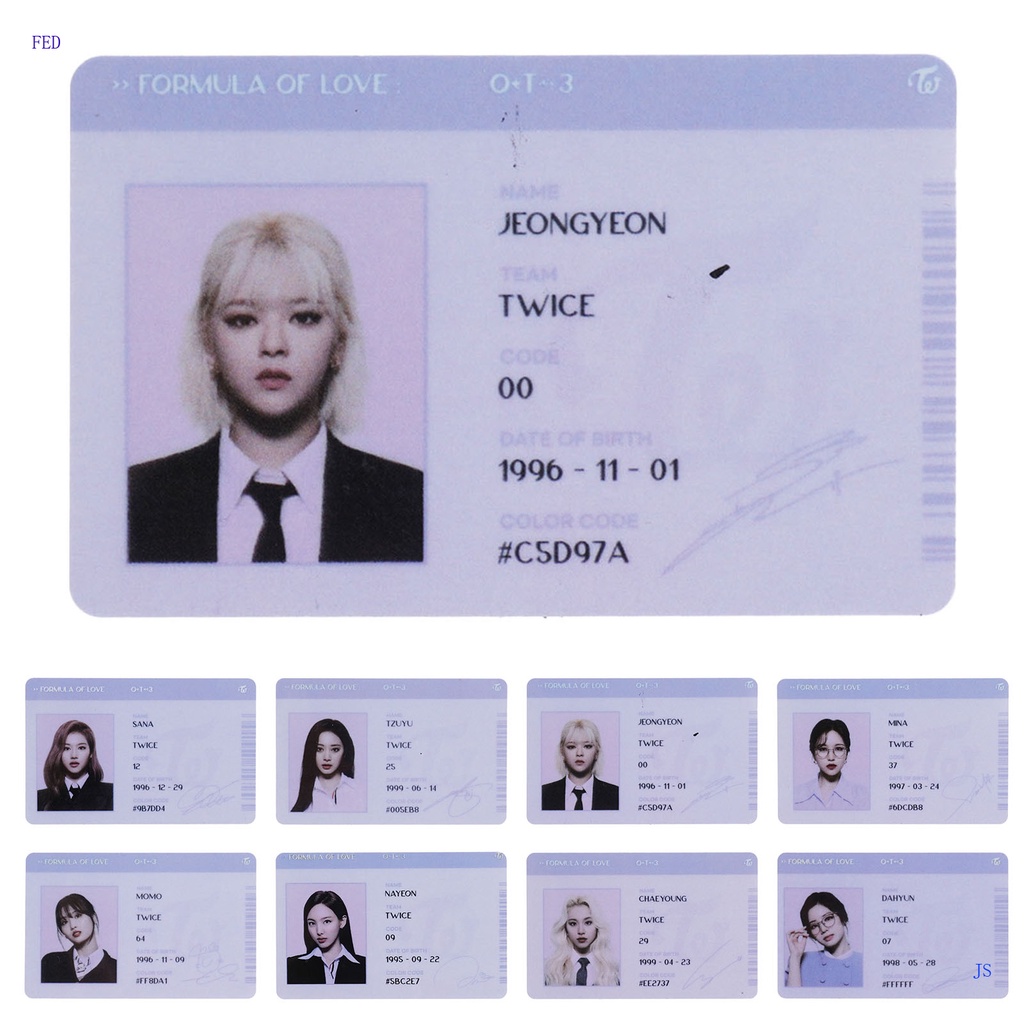 FED 1PCS KPOP TWICE Figures Student ID Card Formula of Love SANA
