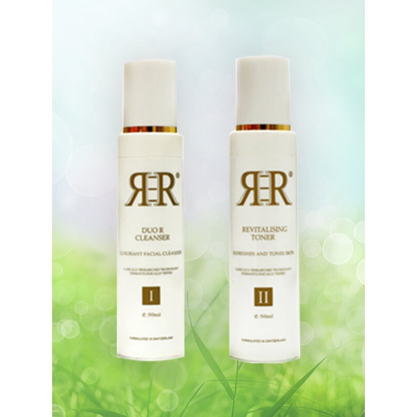 R3R APPLE STEM CELL DUO FACIAL CLEANSER AND TONER SET 3 + 1 [AUTHORIZED