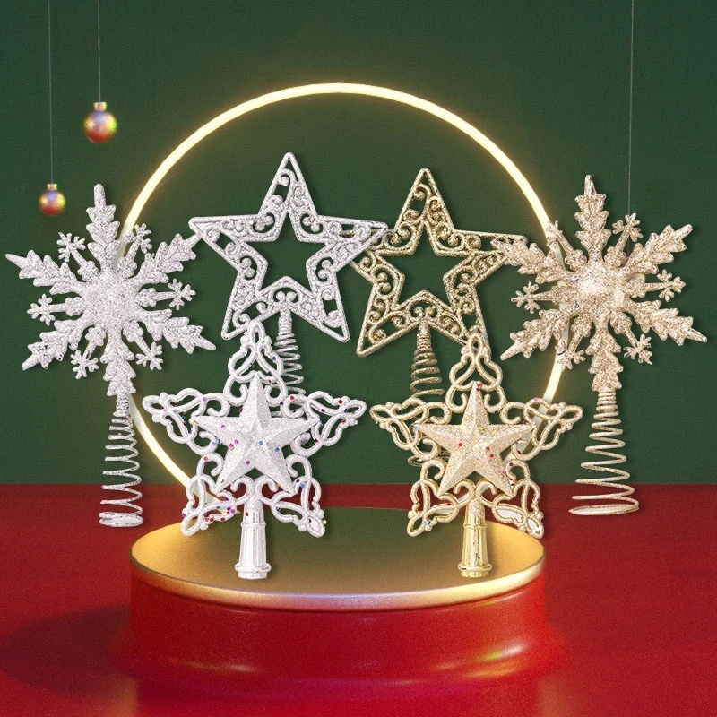 Large Glitter Star Christmas Topper Decoration /Xmas Tree Top Ornament ...