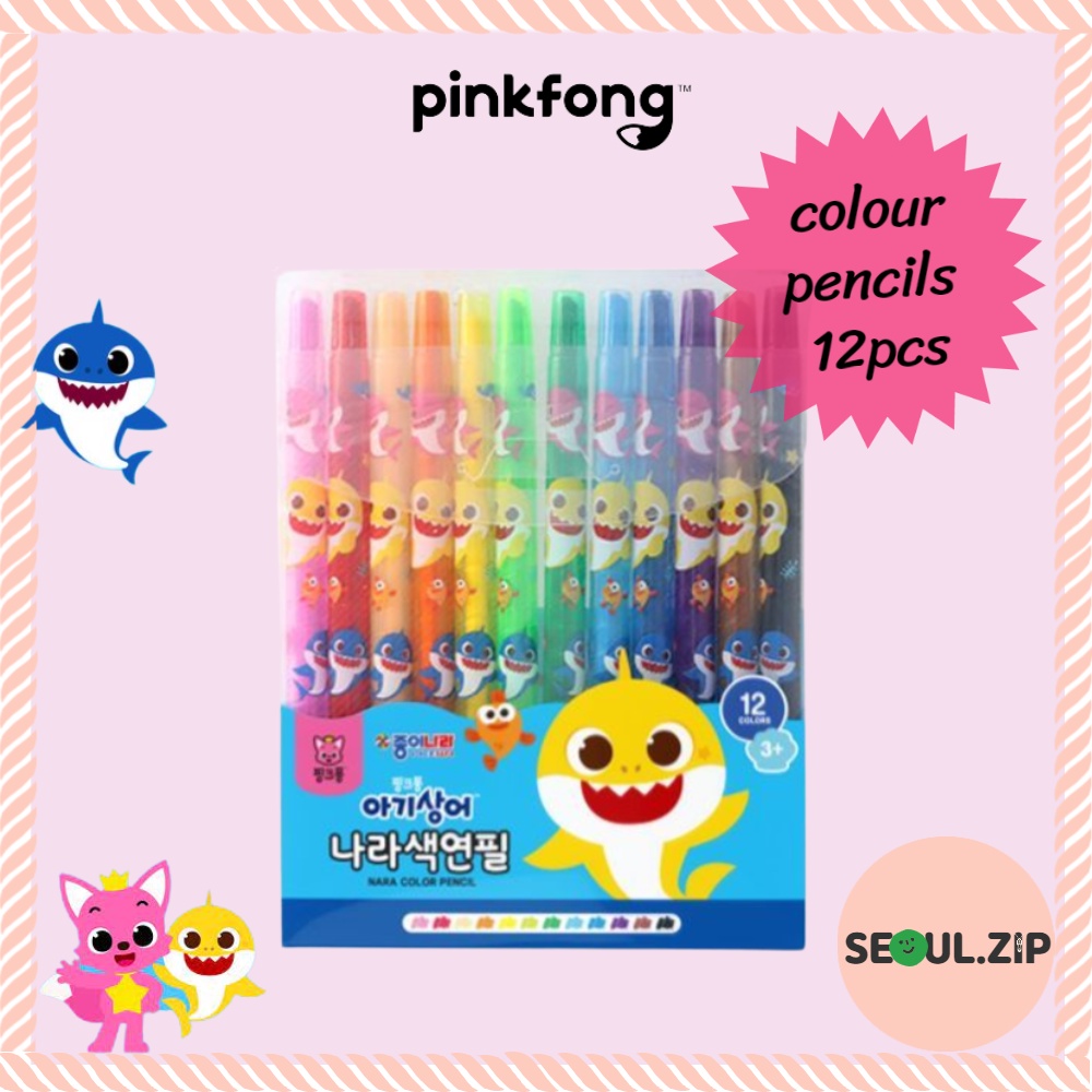Baby Shark 12 Color Twist Color Pencil Crayon Set – Hello Discount