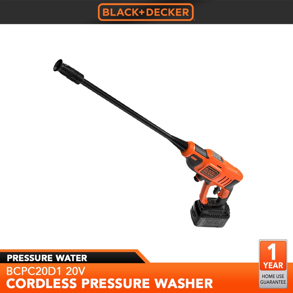 Black Decker BCPC20D1 20V Cordless High Pressure Washer Water